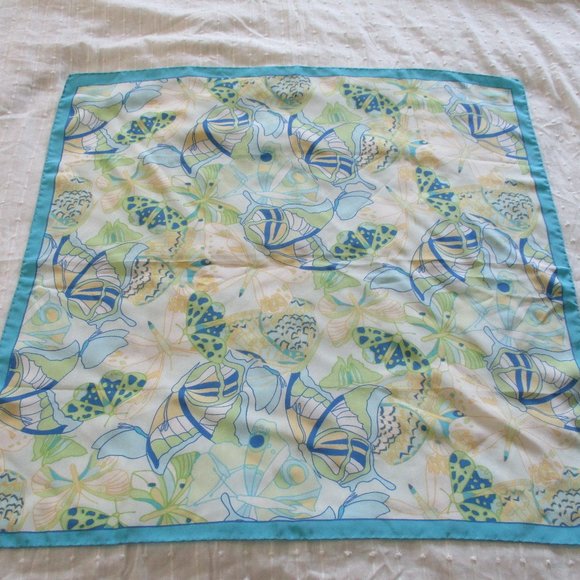 Butterflies 1970's scarf - Picture 2 of 5